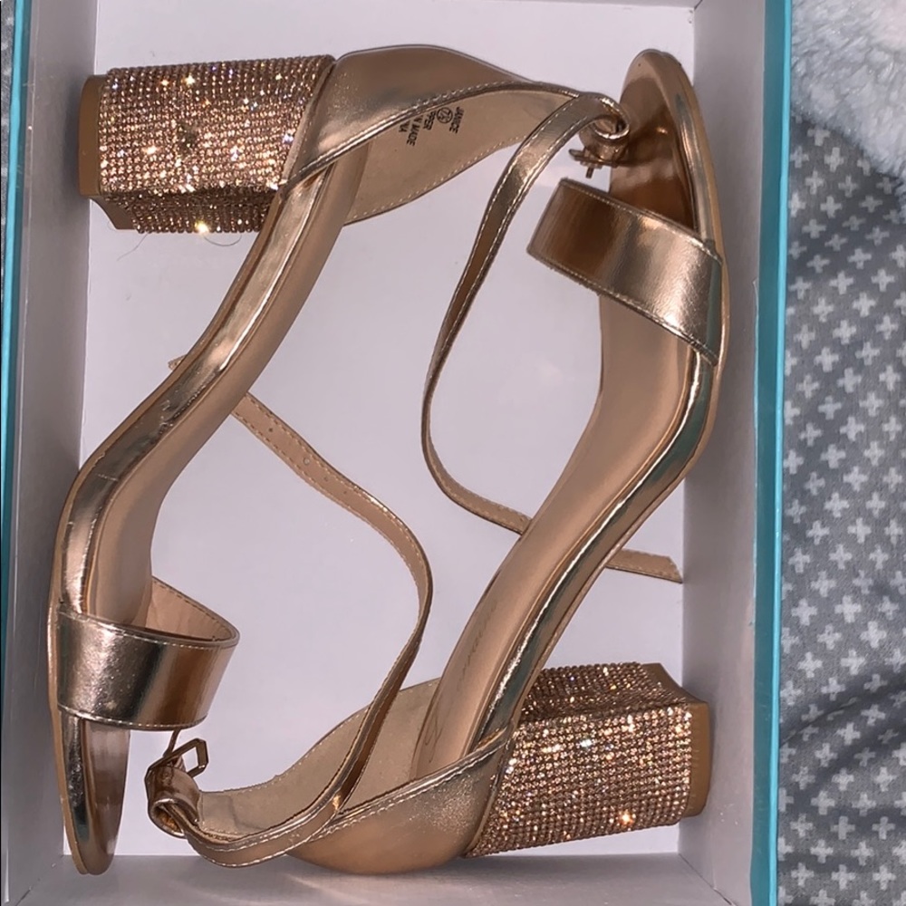 Rose Gold Strap Heels